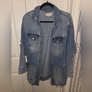 PacSun Blue Distressed Denim Jacket